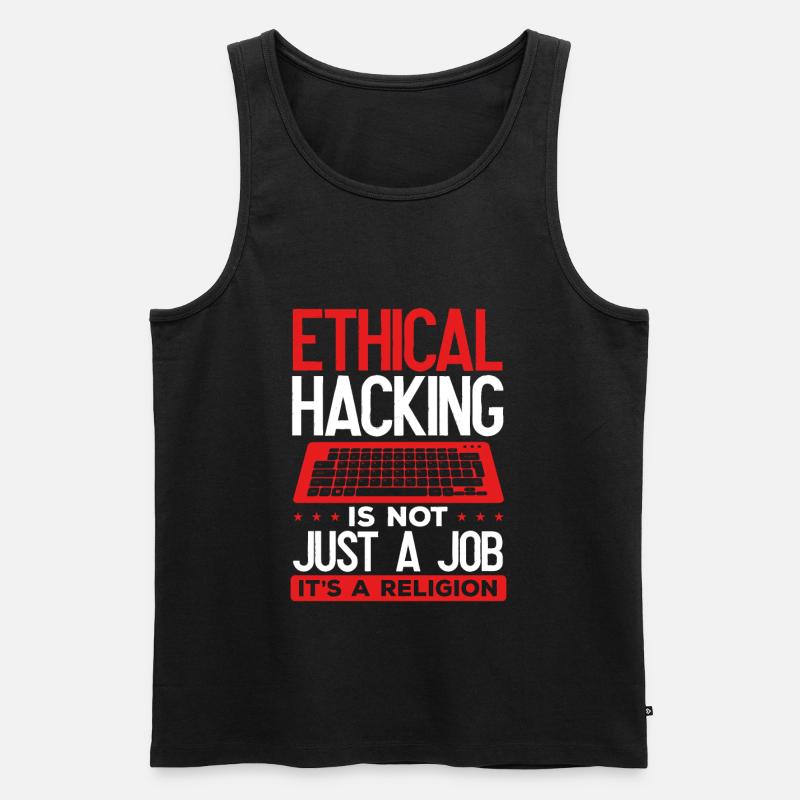 Cyber Ethical Hacking Onlinesecurity Hacker - Männer Premium Bio Tank Top - Schwarz