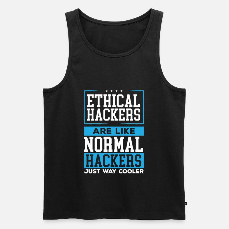 Ethical Hacking Programmer Online Cybersecurity - Männer Premium Bio Tank Top - Schwarz