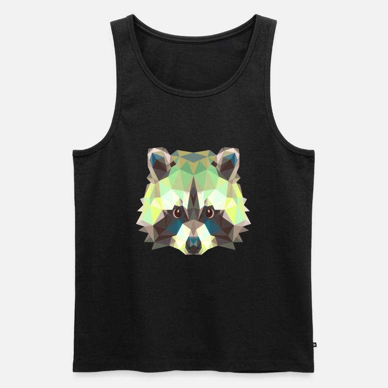 Waschbär - Männer Premium Bio Tank Top - Schwarz
