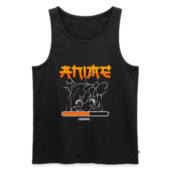 Anime - Débardeur bio Premium Homme - noir - Devant - Michal (187cm)