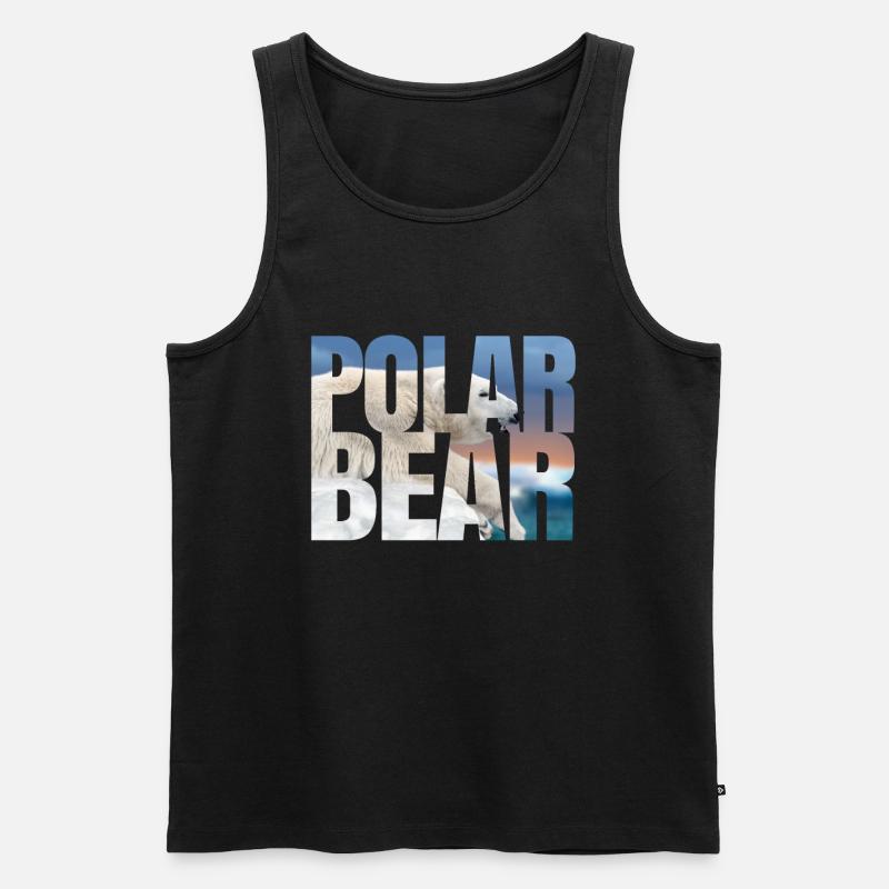 Eisbär - Männer Premium Bio Tank Top - Schwarz