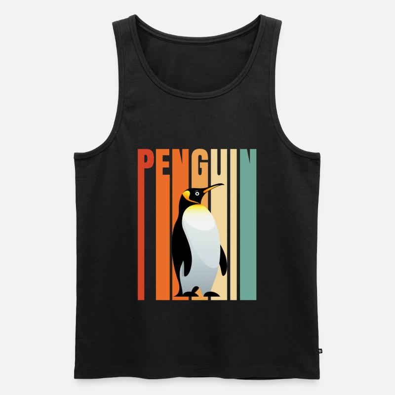 Pinguin - Männer Premium Bio Tank Top - Schwarz