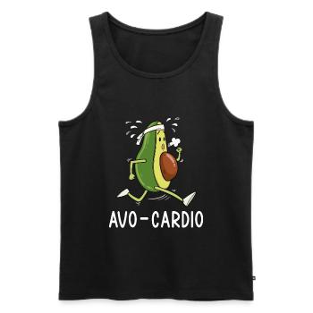 Avocado Laufen Lustig Geschenk - Männer Premium Bio Tank Top - Schwarz - Vorne - Michal (187cm)