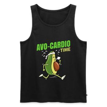 Avocado Laufen Lustig Geschenk - Männer Premium Bio Tank Top - Schwarz - Vorne - Michal (187cm)