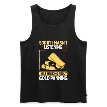 Gold Prospector Gold Miner for Gold Gold Panning - Männer Premium Bio Tank Top - Schwarz - Vorne - AI Model Male 178 light (178cm)