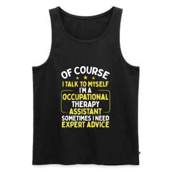 Occupational Therapy Occupational Therapist - Men's Premium Organic Tank Top - black - Front - AI Model Male 178 light (178cm)