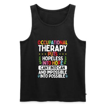 Occupational Therapy Assistant OT Therapist - Men's Premium Organic Tank Top - black - Front - AI Model Male 178 light (178cm)