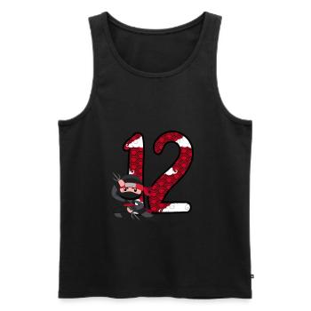 12. Geburtstag Junge Ninja 12 Jahre Ninja Kostüm - Männer Premium Bio Tank Top - Schwarz - Vorne - Michal (187cm)