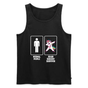 Brain Surgery Neurosurgeon Brain Cancer - Men's Premium Organic Tank Top - black - Front - AI Model Male 178 light (178cm)