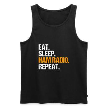 Amateurfunker Amateurfunk Radio Ham Amateur Radio - Men's Premium Organic Tank Top - black - Front - Michal (187cm)