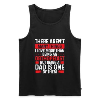 Dad Orthopedist Fathers Day Papa Surgery - Men's Premium Organic Tank Top - black - Front - Michal (187cm)