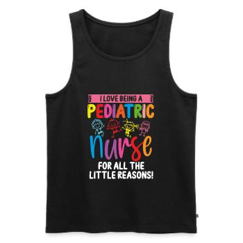 PEDS Nurse For all the little Pediatric Nurse - Männer Premium Bio Tank Top - Schwarz - Vorne - Michal (187cm)