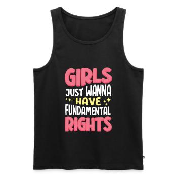 Mädchen wollen Ihre Grundrechte haben / Feminist - Männer Premium Bio Tank Top - Schwarz - Vorne - Michal (187cm)