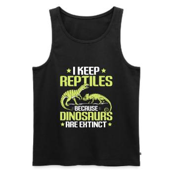 Reptilien Reptil Schlangen Eidechse Terrarium - Männer Premium Bio Tank Top - Schwarz - Vorne - AI Model Male 178 light (178cm)