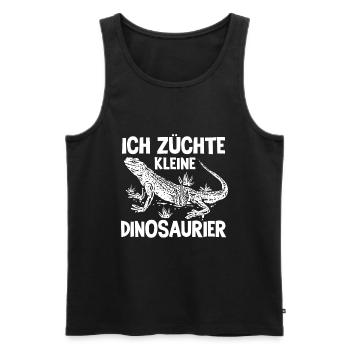 Reptilien Reptil Schlangen Eidechse Terrarium - Männer Premium Bio Tank Top - Schwarz - Vorne - Michal (187cm)