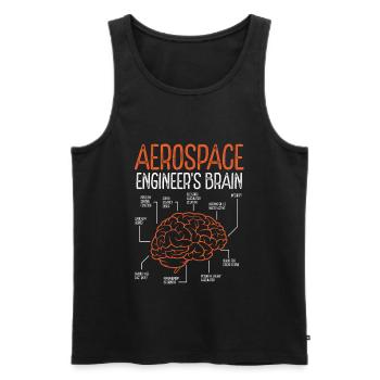 Aerospace Engineering Brain for Aerospace Engineer - Men's Premium Organic Tank Top - black - Front - AI Model Male 178 light (178cm)