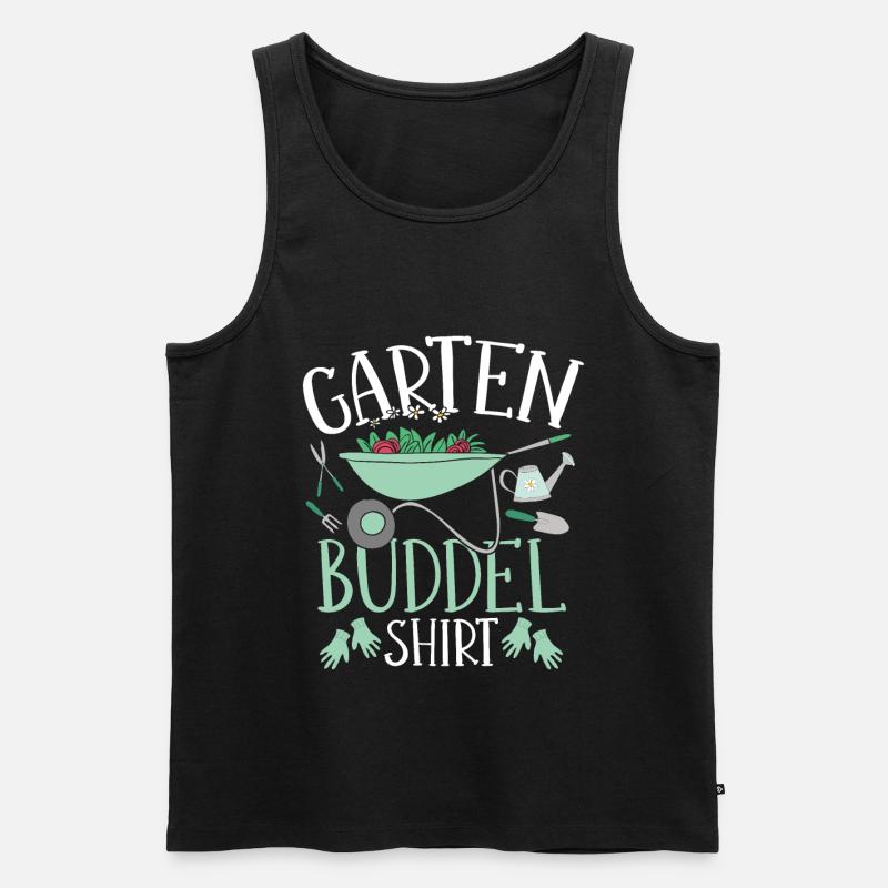 Offizielles Garten Buddelshirt - Männer Premium Bio Tank Top - Schwarz