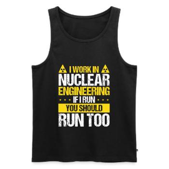 Nuclear Engineer Nuclear Engineer Professor - Men's Premium Organic Tank Top - black - Front - AI Model Male 178 light (178cm)