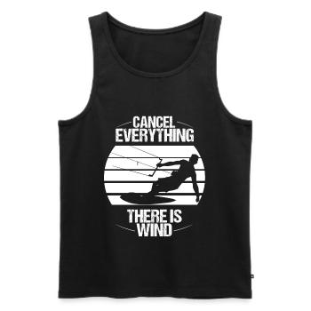 Kitesurfing Wind Kiteboarder Kitesurf Kiteboarder - Débardeur bio Premium Homme - noir - Devant - Michal (187cm)
