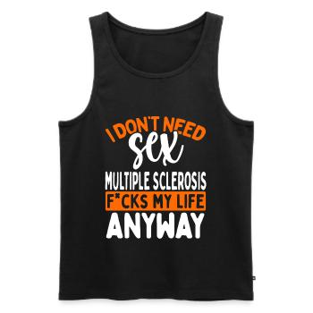 Multiple Sclerosis Awareness Multiple Sclerosis - Men's Premium Organic Tank Top - black - Front - AI Model Male 178 light (178cm)