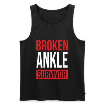 Rétablissez-vous bientôt Broken Ankle Broken Ankle Survivor - Débardeur bio Premium Homme - noir - Devant - Michal (187cm)