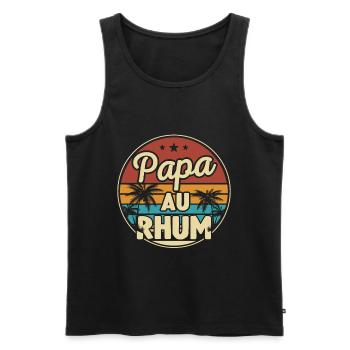 Papa Au Rhum - Débardeur bio Premium Homme - noir - Devant - AI Model Male 178 light (178cm)