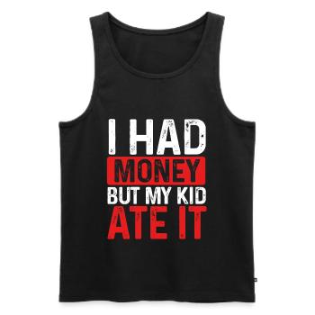 Fête des Pères Papa de Fils Papa de Fille Papa - Débardeur bio Premium Homme - noir - Devant - Michal (187cm)