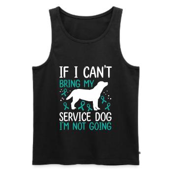 PTSD Support Chien De soutien Soutien Animal TSD Chien - Débardeur bio Premium Homme - noir - Devant - AI Model Male 178 light (178cm)