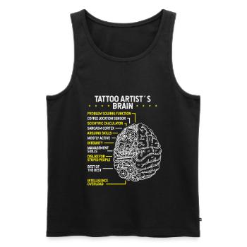 Tattoo Artist Tattooer Tattooist Tattoo Lover Ink - Men's Premium Organic Tank Top - black - Front - Michal (187cm)