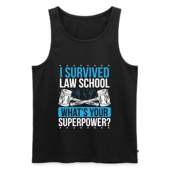 Law Student Essentials Law School Graduate Lawyer - Männer Premium Bio Tank Top - Schwarz - Vorne - AI Model Male 178 light (178cm)