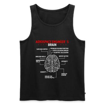 Aerospace Engineer Aerospace Engineering Signs - Men's Premium Organic Tank Top - black - Front - AI Model Male 178 light (178cm)
