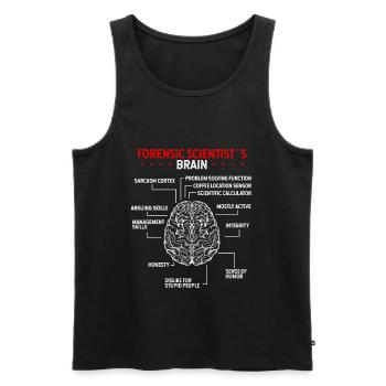 Futur crimonologue Forensic Science Forensic - Débardeur bio Premium Homme - noir - Devant - Michal (187cm)