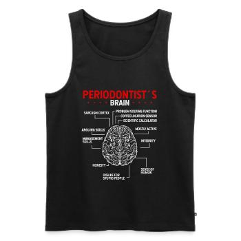 Periodontist Recommended Periodontist Toothpaste - Men's Premium Organic Tank Top - black - Front - AI Model Male 178 light (178cm)