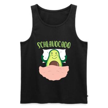 Schlavocado Avocado Chemise de sommeil officielle - Débardeur bio Premium Homme - noir - Devant - Michal (187cm)
