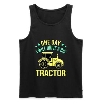 Traktor - Männer Premium Bio Tank Top - Schwarz - Vorne - AI Model Male 178 light (178cm)