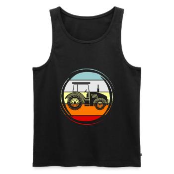 Traktor - Männer Premium Bio Tank Top - Schwarz - Vorne - AI Model Male 178 light (178cm)