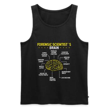 Futur scientifique médico-légal Forensic Science - Débardeur bio Premium Homme - noir - Devant - Michal (187cm)