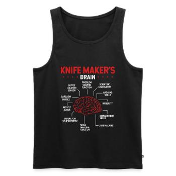 Knifemaking Bladesmithing Knife Collecting - Männer Premium Bio Tank Top - Schwarz - Vorne - Michal (187cm)