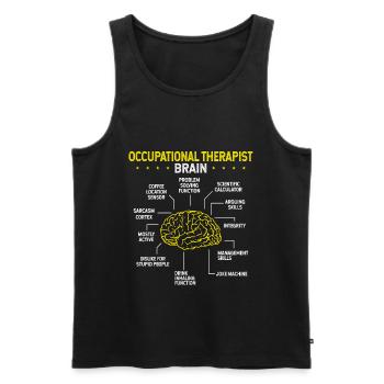 Occupational Therapist Brain OTA Occupational - Männer Premium Bio Tank Top - Schwarz - Vorne - AI Model Male 178 light (178cm)