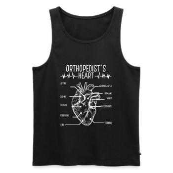 Certified Orthopedist Essentials Orthopedic Doctor - Men's Premium Organic Tank Top - black - Front - Michal (187cm)
