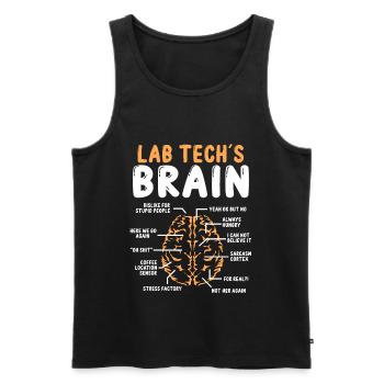 Labratory Technician Brain Lab Scientist Lab Tech - Men's Premium Organic Tank Top - black - Front - Michal (187cm)