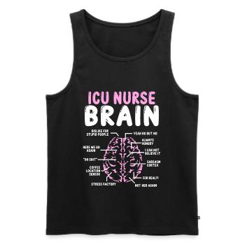 Neuro ICU Nurse Accessoires ICU Nurse for Work - Débardeur bio Premium Homme - noir - Devant - Michal (187cm)