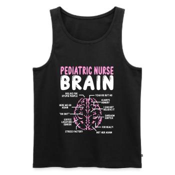 Pediatric Nurse Accessories Pediatric Nursing - Men's Premium Organic Tank Top - black - Front - AI Model Male 178 light (178cm)