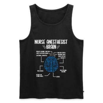 Nurse Anesthesist Nurse Appreciation Week CRNA - Männer Premium Bio Tank Top - Schwarz - Vorne - AI Model Male 178 light (178cm)