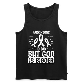 Parkinson's Awareness God Parkinson Ribbon - Men's Premium Organic Tank Top - black - Front - AI Model Male 178 light (178cm)