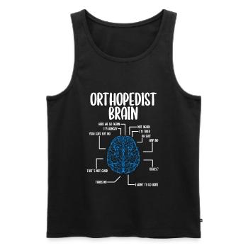 Orthopedist Brain Orthopedic Doctor Appreciation - Men's Premium Organic Tank Top - black - Front - Michal (187cm)