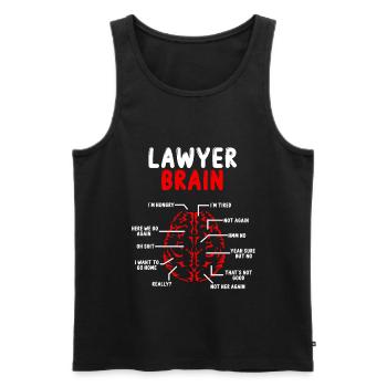 Avocat Cerveau Avocat Bar Examen Diplôme Avenir - Débardeur bio Premium Homme - noir - Devant - Michal (187cm)