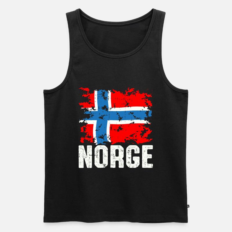 Norwegen - Männer Premium Bio Tank Top - Schwarz
