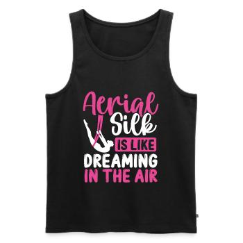 Aerial Silk Aerial Silk Dancer Aerial Circus - Männer Premium Bio Tank Top - Schwarz - Vorne - AI Model Male 178 light (178cm)