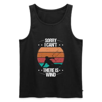 Kiteboarding Vintage There is Wind Kitesurfing - Men's Premium Organic Tank Top - black - Front - Michal (187cm)